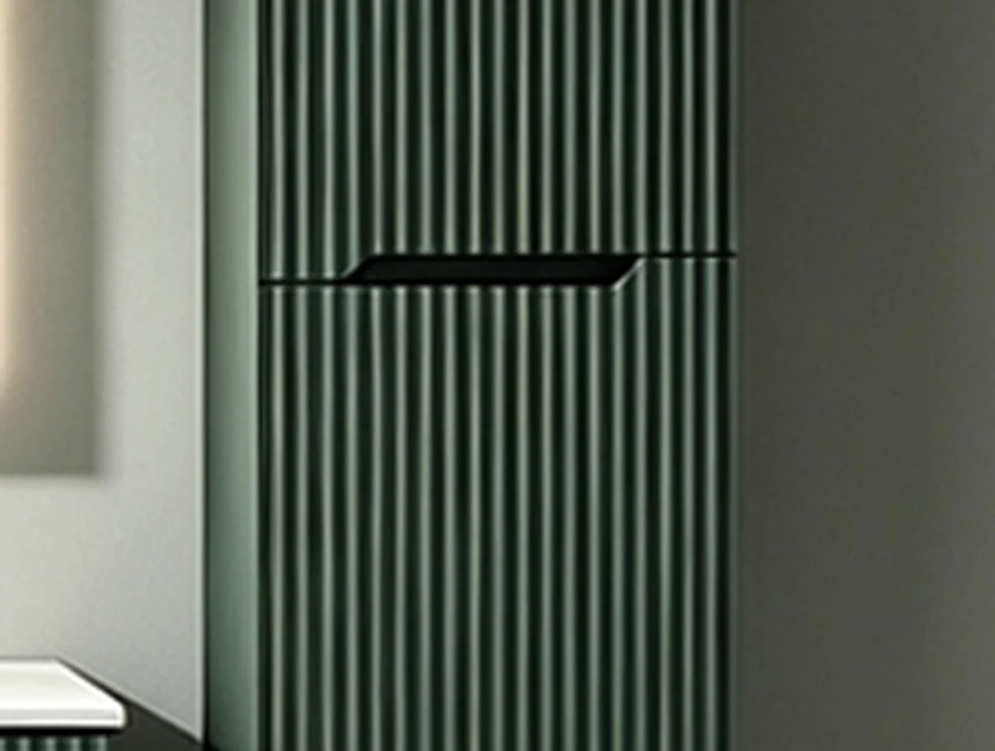 Green Tall Bathroom Storage Cabinet