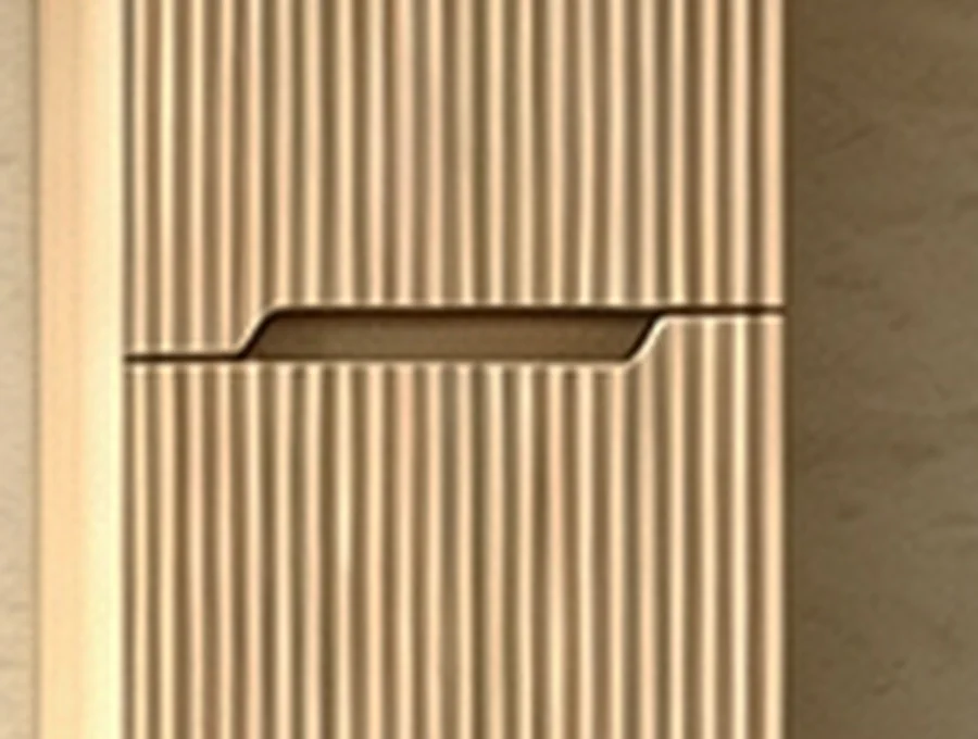 Oak-Tone Bathroom Side Cabinet