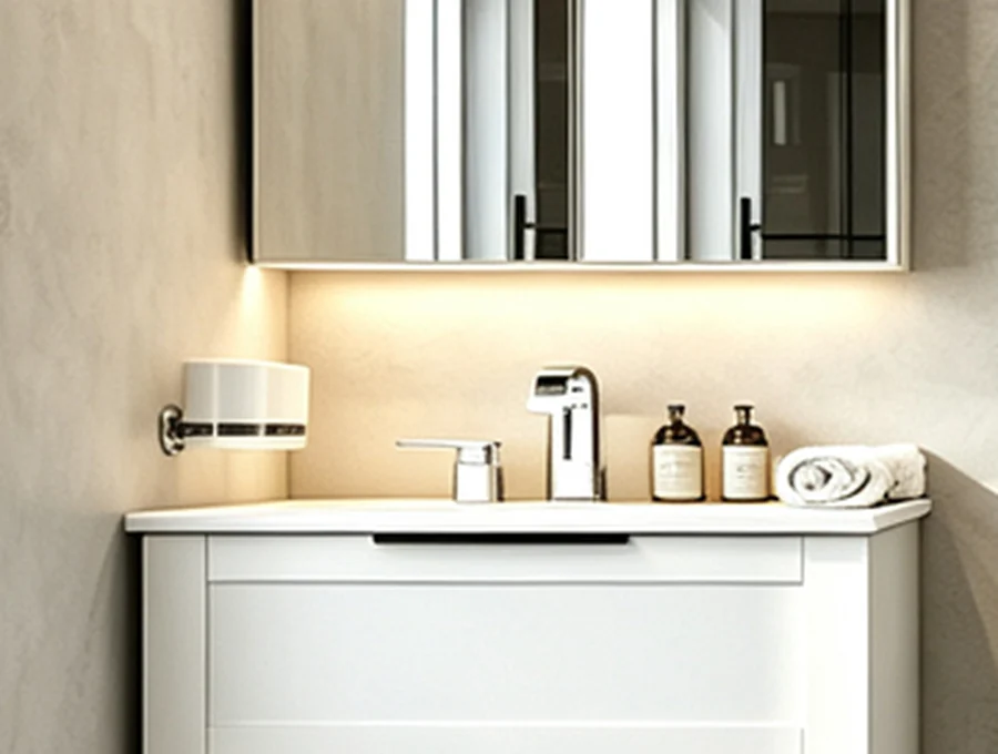Contemporary White Bathroom Vanity